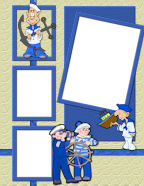 Learn to scrapbook with military patriotic printable paper downloadables.