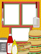 printable food theme elements digital scrapbook paper templates