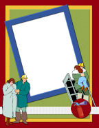 printable digital firemen computer scrapbook papers backgrounds