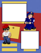 digital printable police man elemented scrapbook papers digital templates