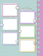 Valentines Hearts Matte Misc. Themed Digital Scrapbooking Paper Downloadables