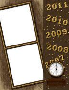 count down new years celebrations scrapbook papers clocks