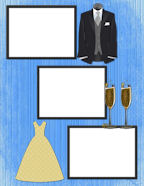 New Years Themed Holiday scrapbooking paper templates for easy download.