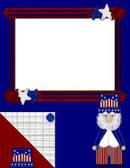 4th of July Pagriotic themed digi-scrapbooking paper downloadables.