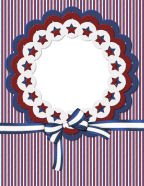 american flags patriotic scraps in layers stars and bows