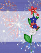 bursts of patriotic colors fireworks celebrations