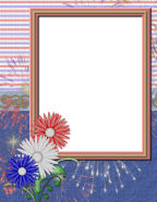 floral flowered with old glory colors america the beautiful