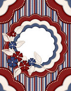 circle framed american flag templates flowered elements