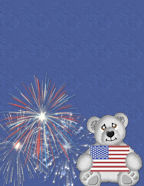 Patriotic 4th of July Holiday Digital Scrapbook Template Papers