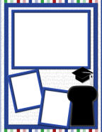 printable graduation cap bordered scrapbook paper to download templates