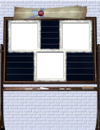 blue chalk board digital scrapbook papers to download and print templates