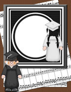 Digital Scrapbooking papers in college graduation themes.
