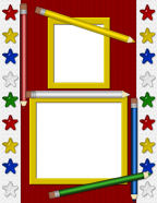 printable school pencils and supplies digital scrapbook paper templates