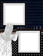 Kids School Bus Themed Computer Scrapbook Downloadables