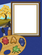 Children's Painting School House Digital Scrapebook Downloads