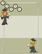 Kids and children's school graduation computer scrapbooking papers.