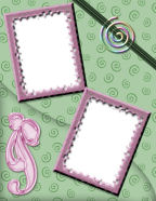 digital shabby chic layered look scrapbook papers with bows