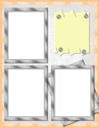 Simple Easy Quick Build shabby or distressed themed computer scrapbooking downloads