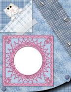 fold over scrapbook paper look in digital scrapbook papers with a shabby chic theme