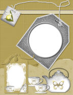 digital tea set printable scrapbook papers for special occasions templates for photo albums