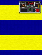 hockey score board blue and yellow