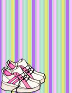 track shoes bright strtipes 