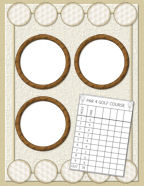 scorecards putters, drivers greens hole in one 