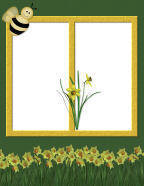 spring bees digital flowered themed digital scrapbook papers heritage books