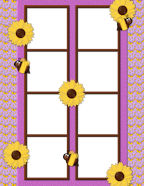 pink flowered floral gardening fun scraps