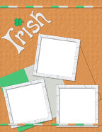 World's Best #1 Digital Scrapbooking paper downloadable for St. Patrick's Day Holiday fun.