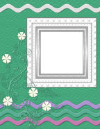 Pink and Green floral summer themed scrapbooking papers for downloading