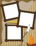 Smores Summer time scrapbook themed papers.