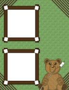 Camping and summer holiday themed scrapbooking papers.