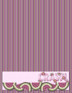 watermelon crawl title scraps pink green and reds pastel