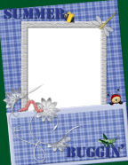 summer bugging insect framed templates dragon fly bumble bees