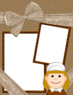 girl pilgrim themed printable thanksgiving scrapbook paper templates