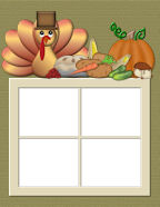 printable thanksgiving scrapbook paper templates turkey dinner