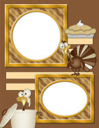 Turkey Day Holiday themed scrapbook paper downloads
