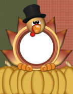 Easy Quick Build turkey themed thanksgiving day scrapbooking downloadables