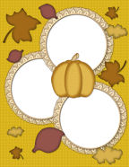 Turkey pumpkin pie and all the fixings for scrapbooking your thanksgiving holiday memories.