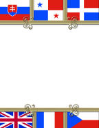 red white blue general travel flag countries scrapbook papers