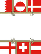 general travel flags scrapbook papers in red and white
