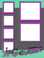 choo choo printable travel scrapbook paper backgrounds and templates