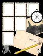 Printable Computer Holiday Travel Vacation Scrapbooking paper downloadable templates.