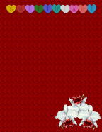 conversation-hearts decorated tropical exotic style