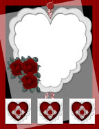 lace ruffled heart frames elements romance