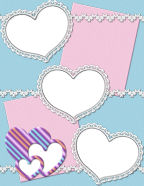 baby scrapbook templates frames with heart ruffles