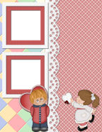 Teddy Bear Hearts for Valentines Day Scrapbooking gift.