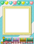 Kids Valentines Day Holiday children themed scrapbook computer papers.