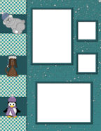 Winter Themed digi scrap downloadable paper templates for Quick build pages